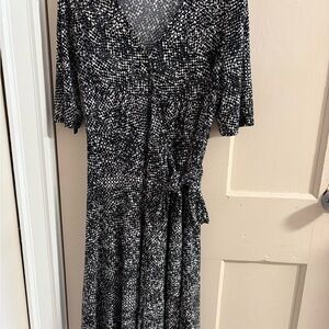 Ralph Lauren Monochrome Long Sleeve Dress